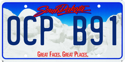 SD license plate 0CPB91
