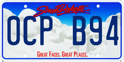 SD license plate 0CPB94