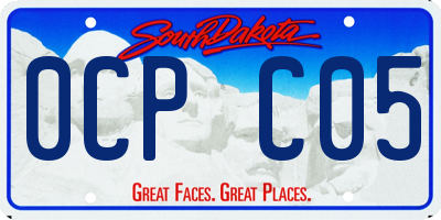 SD license plate 0CPC05