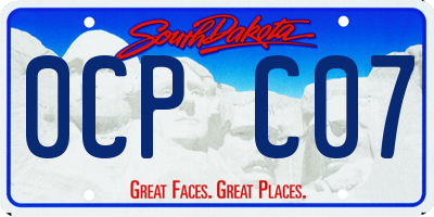 SD license plate 0CPC07