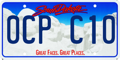 SD license plate 0CPC10