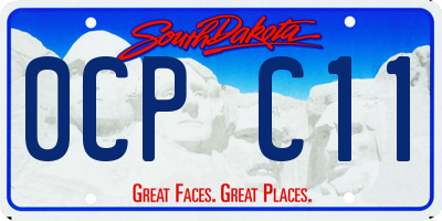 SD license plate 0CPC11