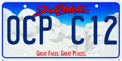 SD license plate 0CPC12