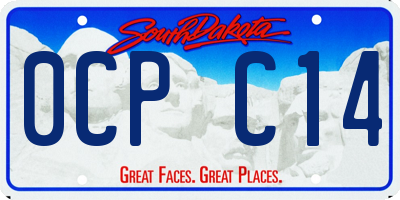 SD license plate 0CPC14