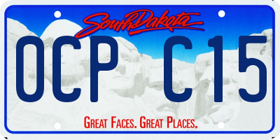 SD license plate 0CPC15