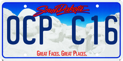 SD license plate 0CPC16