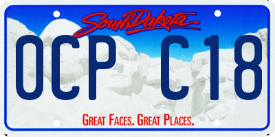 SD license plate 0CPC18