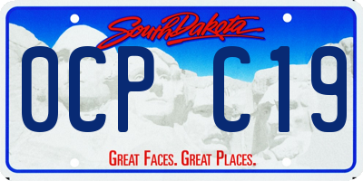 SD license plate 0CPC19