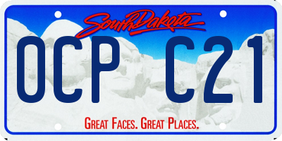 SD license plate 0CPC21