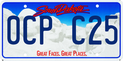 SD license plate 0CPC25