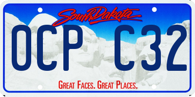 SD license plate 0CPC32