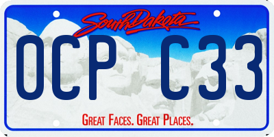 SD license plate 0CPC33