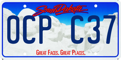 SD license plate 0CPC37