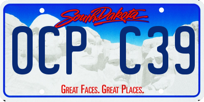 SD license plate 0CPC39