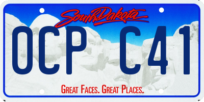 SD license plate 0CPC41