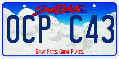 SD license plate 0CPC43