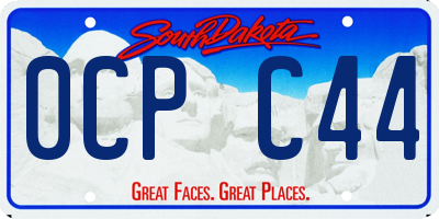 SD license plate 0CPC44