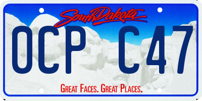 SD license plate 0CPC47
