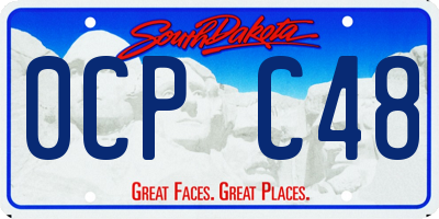 SD license plate 0CPC48