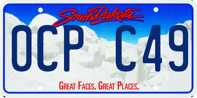 SD license plate 0CPC49