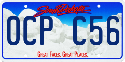 SD license plate 0CPC56