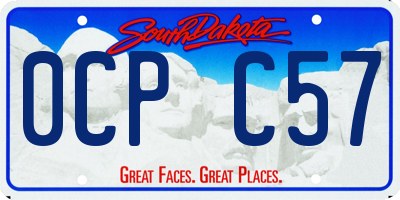 SD license plate 0CPC57