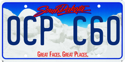 SD license plate 0CPC60