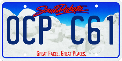 SD license plate 0CPC61