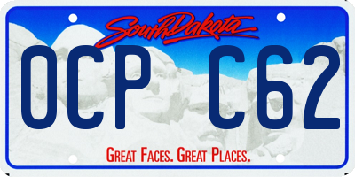 SD license plate 0CPC62