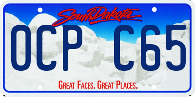 SD license plate 0CPC65