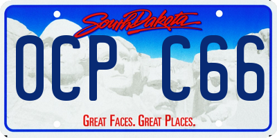 SD license plate 0CPC66