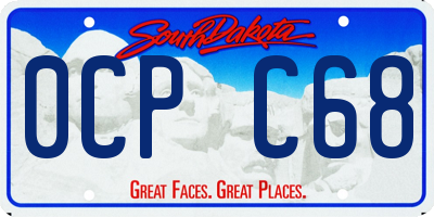 SD license plate 0CPC68