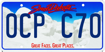 SD license plate 0CPC70