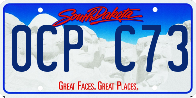 SD license plate 0CPC73