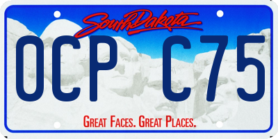 SD license plate 0CPC75