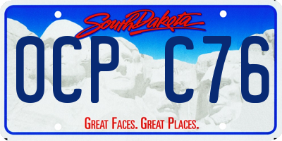 SD license plate 0CPC76