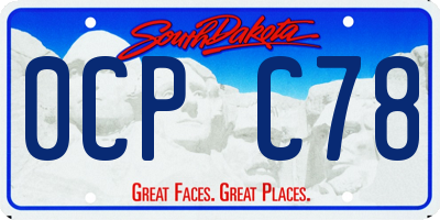 SD license plate 0CPC78