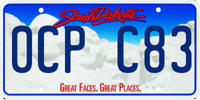 SD license plate 0CPC83