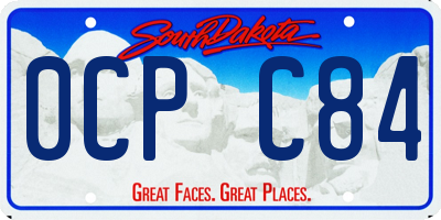 SD license plate 0CPC84