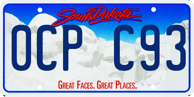 SD license plate 0CPC93