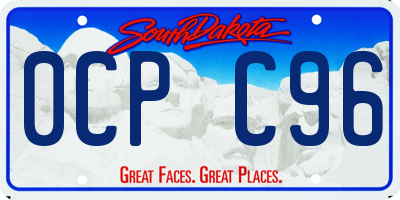 SD license plate 0CPC96