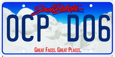 SD license plate 0CPD06