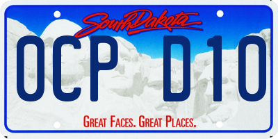 SD license plate 0CPD10