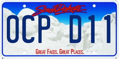 SD license plate 0CPD11