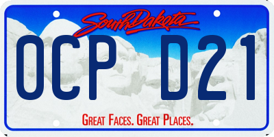 SD license plate 0CPD21