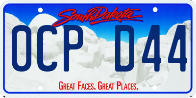 SD license plate 0CPD44