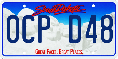 SD license plate 0CPD48