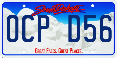 SD license plate 0CPD56