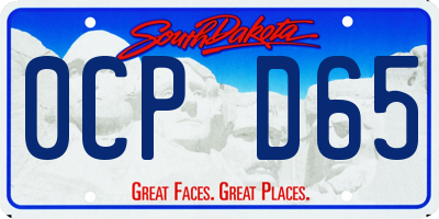 SD license plate 0CPD65