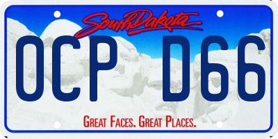 SD license plate 0CPD66